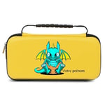 Etui pochette Switch lite jaune dragon kawaii bleu personnalisee