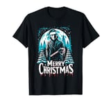 Merry Christmas Festive Slasher Candy Cane Menace T-Shirt