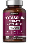 Potassium Supplement 1500mg Vitamin C Potassium Citrate Electrolyte 120 Count