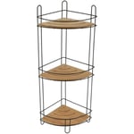 Etagere d angle fil metal bambou 3 niveaux - noir bambou Tendance