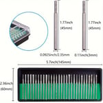 30 kpl timanttiporantera sarja porakoneelle metallityöt puuntyöstö hiominen kaiverrus veistos 3/32(2.35mm) 1/8(3mm) varsipakkaus