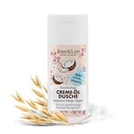 Jean & Len Riche Huile-crème De Douche, Lait D’avoine Et Huile De Coco, Format Voyage Commode, Protège La Peau Du Dessèchement, Sans Parabène Ni Silicone, pH Idéal Pour La Peau, Végane, 50 ml