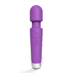 Loving Joy 20 Function Waterproof Wand Vibrator Purple USB Rechargeable Sex Toy