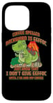 Coque pour iPhone 14 Pro Max Coffee Spelled Backwards Is Eeffoc Funny T-Rex Dinosaur Dino