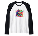 Splash Art Vintage Radio Antique Radios Raglan Baseball Tee