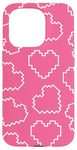 Coque pour iPhone 15 Pro Pink Pixel Heart Pattern Love 8bit Retro Valentine Gamer