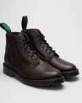 Solovair, 6 Eye Astronaut Derby Boot-Dark Brown Waxy