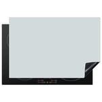 KitchenYeah© Protege Plaque Tapis Pour Induction 77x51 cm Deco Cuisine Protection Vitrocéramique Pour Cuisiniere Argent - Gris - Métal - Clair - 77x51 cm