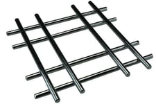 Trivet Polished Chrome Cast Iron Pot Sauce Pan Heat Stand Worktop Saver 19x16cm