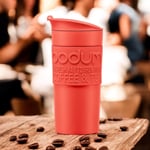 Bodum Stainless Steel Vacuum Travel Mug - 0.35L (12 oz) - RED ~ NEW