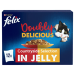 Felix Doubly Delicious Cat Food Meaty Selection 12X100g