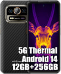 Armor 25T Pro 5G Smartphone Portable Incassable,12Go+256Go,Android 14 Telephone Debloque 5G,64Mp+Camera D'Imagerie Thermique,6.78"" Fhd+,6500Mah Smartphone Etanche,4G Lte 5G Nfc Otg Gps