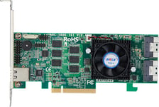 Areca Arc-1886-16I, Pci Express 4.0, Sas, Sata, Pci Express X8, 0,1,3,5,6,10,30,50,60, Jbod, 12 Gbit/Sek, 8000 Mb, Ddr4