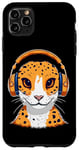 iPhone 11 Pro Max Leopard Gecko with Headphones Music Funny Case