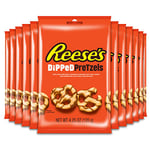 REESE'S Milk Chocolate Flavour & Peanut Butter Dipped Pretzels, Snack, Pack of 12 x 120g Bags