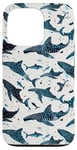 iPhone 13 Pro Whale Blue Shark Pattern Case Cute Ocean Sea Life Animal Case