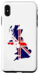 Coque pour iPhone XS Max Drapeau carte du Royaume-Uni