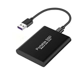 Mommachi Disque Dur Externe, 2To - USB 3.1 Ultra-Mince 2.5" Design métallique HDD Portable pour PC, Mac, Portable (Noir)