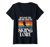 Womens Beyond the Shore lies my Skiing Lore Water Ski V-Neck T-Shirt