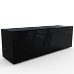 Frank Olsen Intel Smart LED 3 Door Large TV Unit - Black