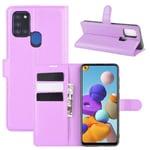 Galaxy A21S      Pu Wallet Case    [Purple]