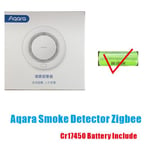 AQARA-Détecteur de fumée intelligent,alarme incendie Zigbee,moniteur sonore,sécurité domestique,télécommande par Xiaomi mijia ata home kit - Type With Battery