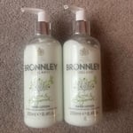 2 x 250ml BRONNLEY England Lime & Bergamot Hand Lotion. New. Free P&P