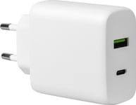 Avacom Homepro+ Nettverkslader Med Strømforsyning 65W Med Usb-C Og Usb-A Utganger