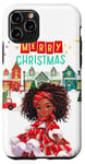 Coque pour iPhone 11 Pro Fille noire magique à la peau brune, mélanine, sœur de Noël