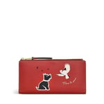 RADLEY London Time to Soar Large Bifold Purse for Women, in Red Leather with a Colourful Screen Print