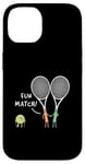 Coque pour iPhone 14 Raquette de sport Fun Match Backhand Raquette de tennis