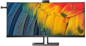 39.7" Philips 40B1U6903CH, Curved IPS 5120x2160, 4 ms, 75Hz, HDR10, 2500R, höjdjusterbar, 2xHDMI/DP/USB-C 90W, USB 3.2-hubb, högtalare, webbkamera