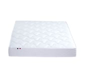 Pack matelas ressorts ép.19 cm + sommier + oreillers + couette 140x190cm EVASIA