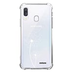 Evetane Coque Compatible avec Samsung Galaxy A40 Silicone Coins antichocs Solide Protection complète Resistant Transparente Pissenlit Blanc Motif Ecriture Tendance