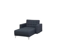 Chaise Longue En Tissu Gris Foncé Aberdeen