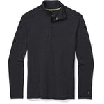 Smartwool Mens Classic Thermal Merino Base Layer 1/4 Zip, Charcoal Heather, L EU