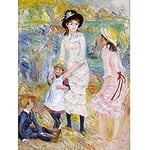 Renoir Children On The Seashore Guernsey Art Print Canvas Premium Wall Decor Poster Mural