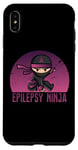 Coque pour iPhone XS Max Epilepsy Ninja Support de sensibilisation à l'épilepsie avec ruban violet