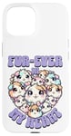 Coque pour iPhone 15 Fur-ever in My Heart Kawaii Cochon d'Inde Cœur