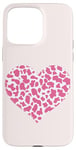 iPhone 15 Pro Max pink cow print pattern - Heart pink Cow Pattern women Case