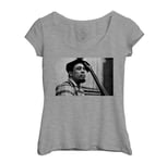 T-Shirt Femme Col Echancré Charles Mingus Jazz Artiste Jazzmen Contrebasse