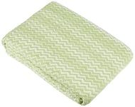 Isadora Paris Couvertures en Coton Microfibre Super Doux pour canapé, lit, Jeté de Canapé Plaid Ultra Luxueux Chaud et Confortable pour Toutes Les Saisons, Plaid Chevron Motif Vert Lilly 127x178