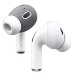 elago [Fit in The Case] Ear Tips Cover Compatible with Apple AirPods Pro 2, Anti Slip Silicone Cover, Dust-Free (2 Pairs of 2 Colors) (Dark Grey/White)