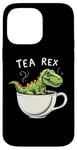 Coque pour iPhone 14 Pro Max Jeu de mots dinosaure Tea Rex T-Rex Tea Lover