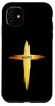 Coque pour iPhone 11 Croix chrétienne « God is Faithful For All Seasons » pour homme et femme