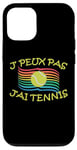 Coque pour iPhone 12/12 Pro Je Peux pas j'ai Tennis joueur Raquette supporteur Drôle