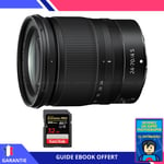 Nikon Z 24-70mm f/4 S + 1 SanDisk 32GB UHS-II 300 MB/s + Ebook 'Devenez Un Super Photographe' - Objectif Nikon Z pour Nikon Hybride