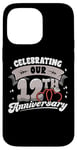 iPhone 14 Pro Max 12th Wedding Anniversary Celebrating 12 Years Matching Gift Case