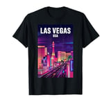 Vintage Las Vegas Neon Lights Retro Design for Travelers T-Shirt