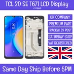 TCL 20 SE T671H T671F Replacement LCD Screen Touch Display Digitizer + Frame